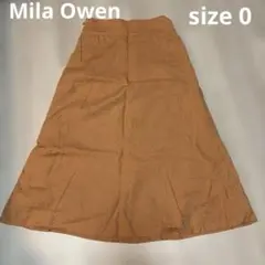 Mila Owen ミラオーウェン フレンチリネン フレアスカート オレンジのサムネイル