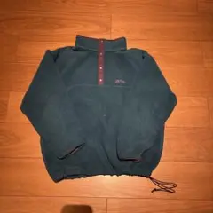 L.L.Bean フリース スナップT グリーン 刺繍ロゴ 80s 90s