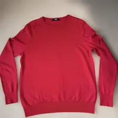 UNIQLO レッド 長袖ニットセーター