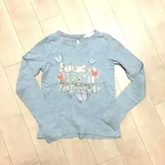 お値下げ　H&M ロンt 130 スパンコール　チョウチョウ