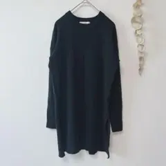 アズールバイマウジー　レディース　トップス　ニット　ブラック　黒　チュニック