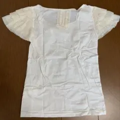 フリル袖 オフホワイト Tシャツ Mサイズ　38のサムネイル