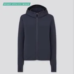 エアリズムUVカットメッシュパーカ（レギュラー・長袖） ネイビー Mサイズ