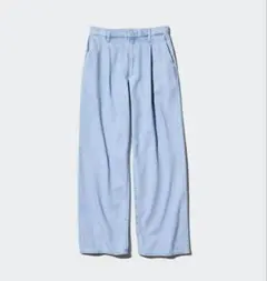 UNIQLO ドレープデニムタックパンツ BLUE