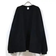 新品 5.6オンス ビッグシルエット 長袖 Tシャツ 無地 メンズ ブラック M