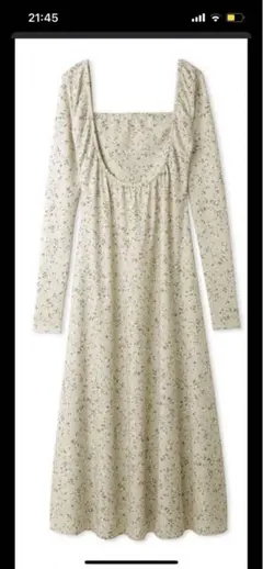 snidel フラワープリントベアレイヤードワンピース