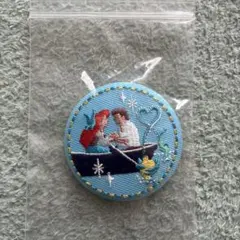 ディズニー 刺繍缶バッジ リトルマーメイド