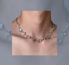 新品　Y2K　ネックレス　シルバー　ユニセックス　男女兼用