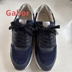 百貨店購入【Gabor】 ガボール　レザー　スニーカー　4 23.5cmのサムネイル