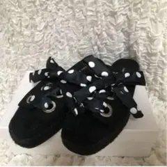 ZARA★サンダル　ドット柄シューレース付きエスパドリーユ　ザラ