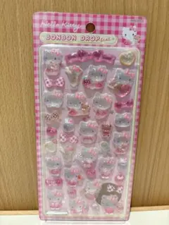 正規品　ハローキティピンク ボンボンドロップシール