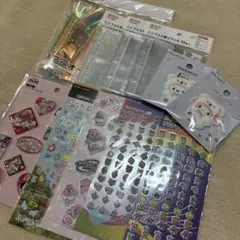 推しサポ b7バインダー リフィル サンリオパイルワッペン 色々シールセット
