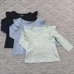 3枚セット フリルカットソー 長袖 90cm ほぼ未使用