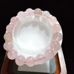 高品質 大玉ローズクォーツブレスレット - メルカリ