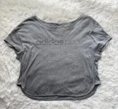 【adidas neo】半袖Tシャツ ロゴプリント グレー Sサイズ J/S
