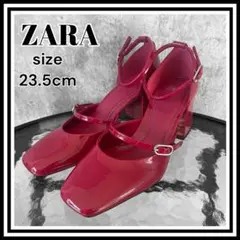 【ZARA/ザラ】 ブロックヒールシューズ アンクルストラップ