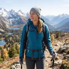 FREE TECH フリース裏地付きアウトドアジャケット レディースL アウター