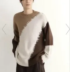 THE SHOP TK メンズ長袖ニット L 配色