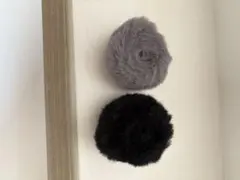 ファー ポンポン ヘアアクセサリー 2個セット