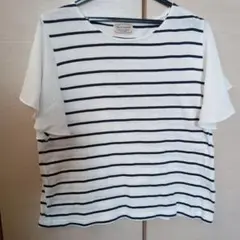 【早期発送】HeartMarket　ストライプフリル袖Tシャツ