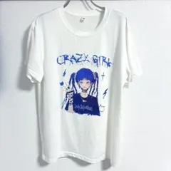 サブカルチャーTシャツ Mサイズ 漫画 CRAZYGIRL