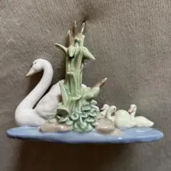 LLADRO 白鳥の親子 Follow Me』 スペイン製