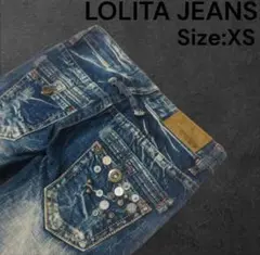 LOLITA JEANS クロップド丈 スタッズ デニム y2k 00s ギャルのサムネイル