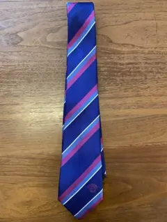 Versace 製ネクタイ ネイビー ピンク ストライプ