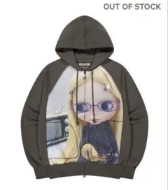 coyseio x Blythe キャラクタープリント ネイビー パーカー COYSEIO X BLYTHE GRAPHIC ジップアップ パーカーネイビー - メルカリ