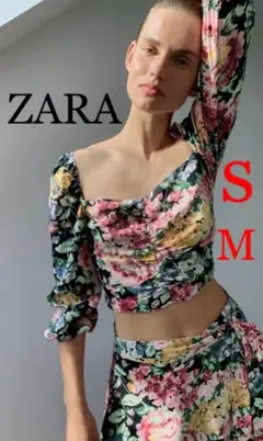 ZARA花柄ブラウス