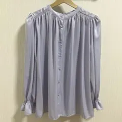 【vis】 長袖ブラウス　ブルー　F