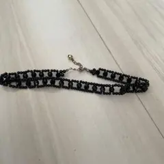 ブラックビーズチョーカー