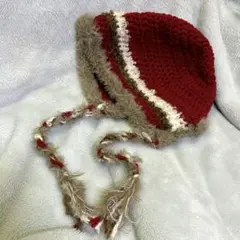 た*き様 ハンドメイド　ボンネット　バラグラバ　ニット帽
