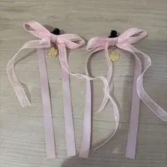 ディズニー　プリンセス　アリエル　ピンクリボン　ヘアクリップ　アクセサリー