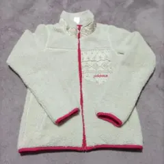adidas フリースジャケット クリーム色
