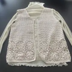 ハンドメイド 手編みベスト