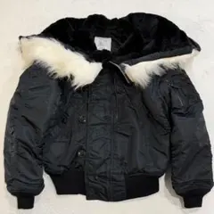 アルファインダストリーズ N-2B USA製 短丈 80〜90s Y2K 黒 M