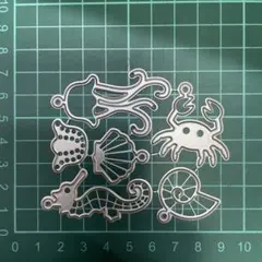 新品　海の生き物3pcsセットのカッティングダイ カッティングダイ【海 魚3点まとめ】ダイカット／アルバムクラフト