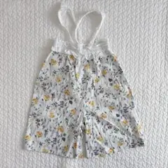 バースデイ　favon 花柄　レース ワイドパンツ　サロペット　95