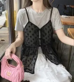 SpRay 花柄リボンキャミソール