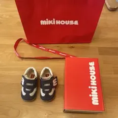Miki House ベビーシューズ ネイビー/ホワイト　12㌢値下げ可