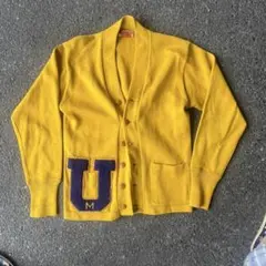 60年代CAMPUSパチポケカーディガン　タイガーワッペン 60年代CAMPUSパチポケカーディガン タイガーワッペン