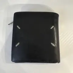 ス*ー様 傷アリ破れてアリ Maison Margiela 黒 二つ折り財布
