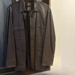 ダークブラウン レザー ジャケット