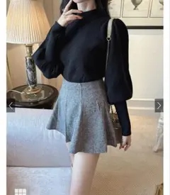 グレイル ボリュームスリーブニットトップス Mサイズ [an861]