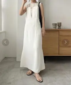 【CAPRICIEUX LE'MAGE】スリットネックキャミワンピース