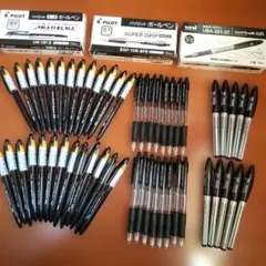 ボールペン まとめ売り 【黒】ブラック 52本 PILOT uni等