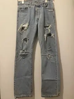 Levi's 501 ライトブルーダメージデニム W29 L32
