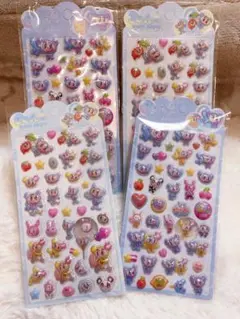 エンジェルブルー　4枚セット　きゅんシール　きゅんポップシール