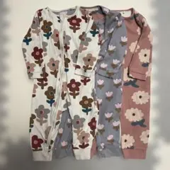 【9/10まで値下げ】NEXT フラワー柄ロンパース 3点セット 12-18ヶ月